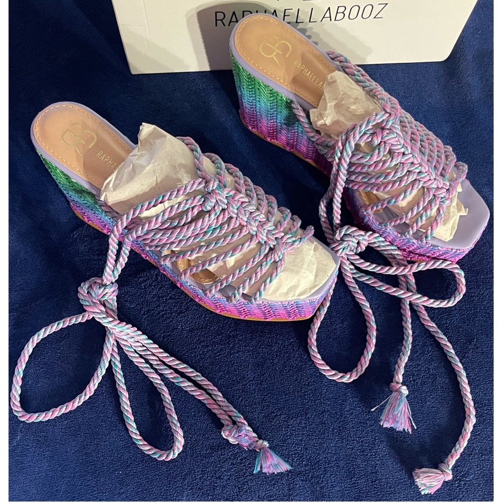 Anthropologie x Raphaella Booz Jute Wedge Sandals NWT SZ 9, 10 - Picture 8 of 14